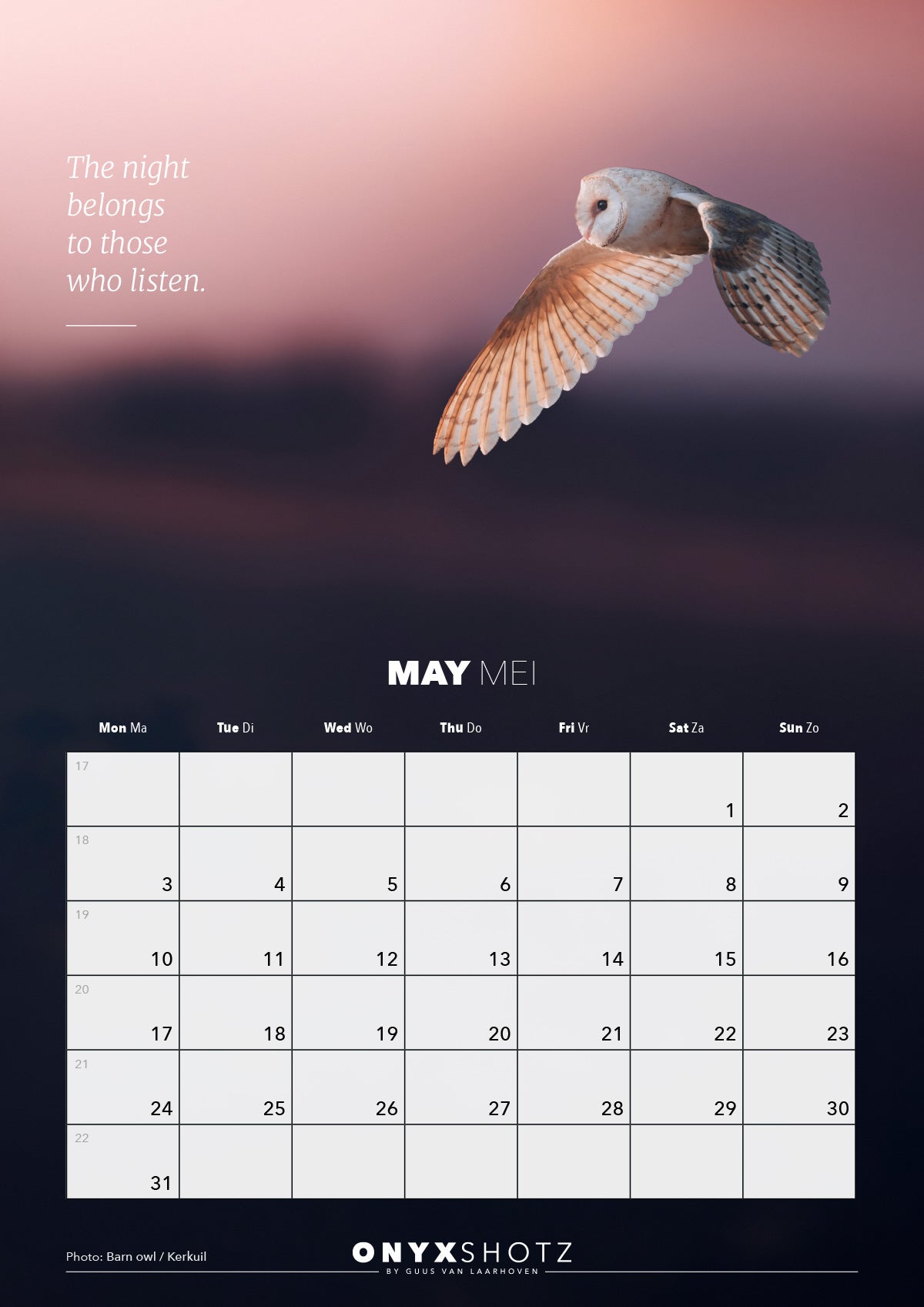 Wildlife Calendar 2027 | PRE-ORDER