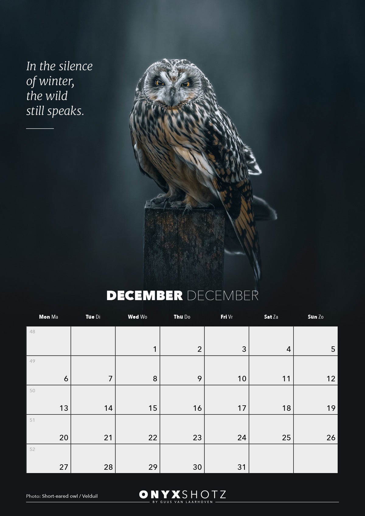 Wildlife Calendar 2027 | PRE-ORDER