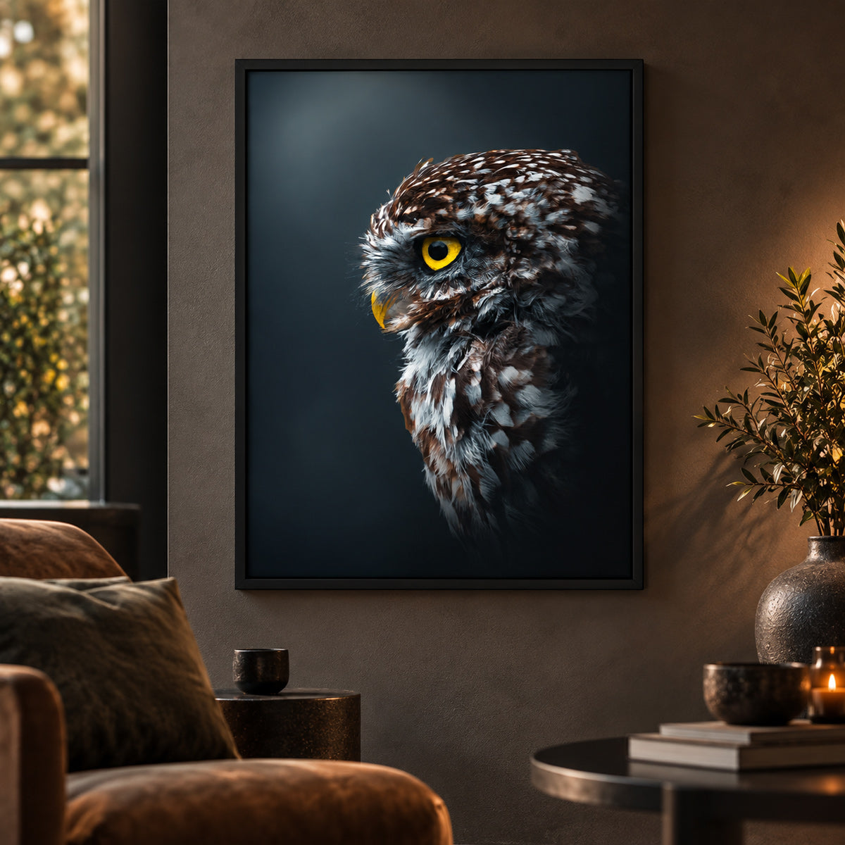 Framed print "Golden Gaze"