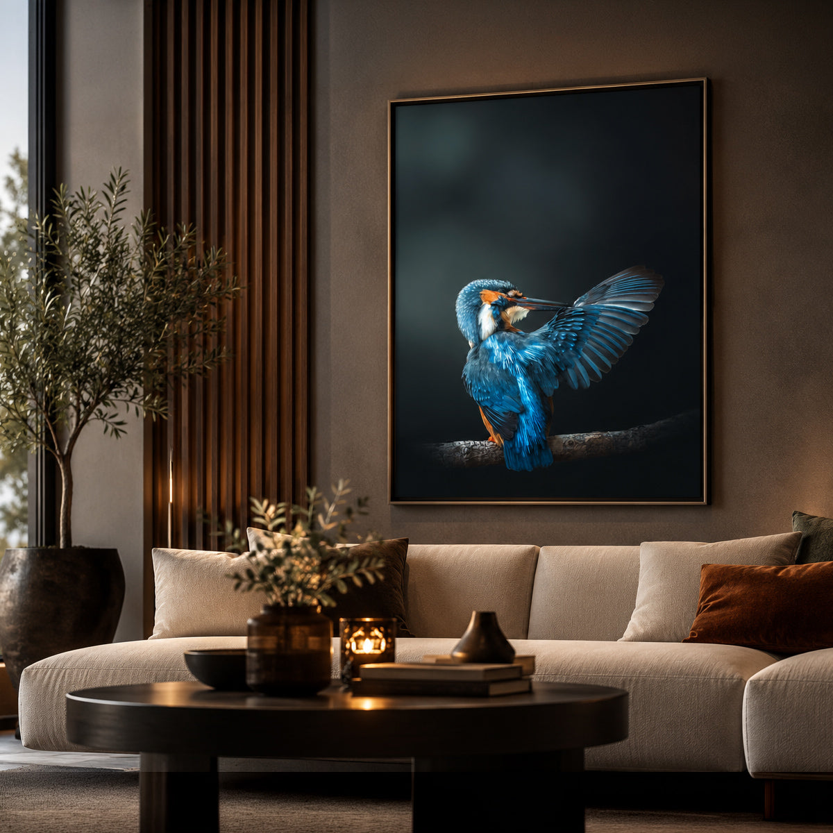 Foto in lijst "Wings of Blue"